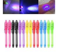 iZoeL 14 Penna Invisibile con Luce UV Penna Magica, Regalo Gioco Detective | 14 Pcs, Gioco Detective/Spia/Magica, Penne Inchiostro Invisibile, Penna Segreta, Regalo Compleanno/Halloween/Natale/Feste