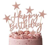 iZoeL Torta Topper 2 Set Happy Birthday Stella Decorazioni Torte Compleanno