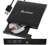 Izoxis Unità CD/DVD esterna USB 3.0 Type-C compatta Portatile Plug & Play Windows 98, SE, ME, 2000, XP, Vista, Windows 7, 8, MAC OS 9.X/ 10.X/Linux 24351