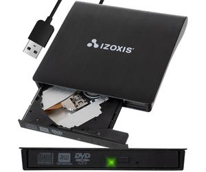 Izoxis Unità CD/DVD esterna USB 3.0 Type-C compatta Portatile Plug & Play Windows 98, SE, ME, 2000, XP, Vista, Windows 7, 8, MAC OS 9.X/ 10.X/Linux 24351