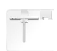 IZPFTOP Tergivetro per Doccia - asciuga vetri doccia Porte e Finestre-lavavetri doccia silicone-pulisci vetri doccia Bagno e Specchi - Senza Foratura tira acqua da doccia con 2 ganci(bianco, 8.27inch)
