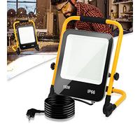 Izrielar Faretto LED 150W Faretto da costruzione Luce da lavoro 13000LM 6000K Pieghevole Luce da lavoro IP66 Proiettore LED con 216 LED, per officina Cantiere Garage, Bianco Freddo