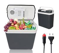 Izrielar Frigorifero Elettrico 32L Mini Frigorifero 230V e 12V per Auto Campeggio Raffreddamento & Riscaldamento Modalità ECO, Grigio