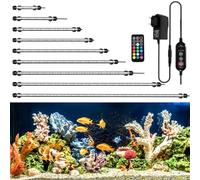 Izrielar Illuminazione per acquario a LED, luce per acquario RGB da 1,5W, impermeabile IP67, lampada per acquario universale, per acquario di pesci, acquario di piante, spina UE