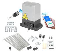 Izrielar - Motore per cancello scorrevole, 370W, modello WiFi-Bluetooth, con telecomando, apri-cancello per cancelli fino a 800 kg, cremagliera da 4 metri
