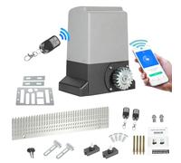 Izrielar - Motore per cancello scorrevole, 550W, modello WiFi-Bluetooth, con telecomando, binario, apri-cancello per cancelli fino a 1200 kg, cremagliera da 4 metri