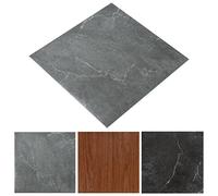 Izrielar Pavimento in PVC Autoadesivo 30cm x 30cm, 1 m² / 11 piastrelle Pavimento vinilico impermeabile Autoadesivo Antisdrucciolo Tagliabile effetto piastrella - Marmo Grigio