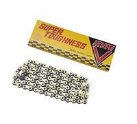 Izumi - Catena a V super resistente, 1/8 x 1/2 (106 maglie), oro/nero
