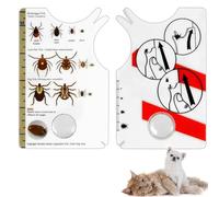 IZyufan 2 Pezzi Tick Remover Card,Clip per Zecche,Tick Remover,con Lente D'Ingrandimento,Perfetta per Rimuovere le Zecche,Ideale per Attività All'aperto