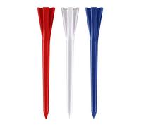 Izzo Tee da golf in plastica, 3,8 cm, rosso/bianco/blu