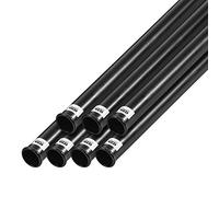 Izzo Tubo per mazze da golf in plastica nera per sacca da golf, tubo protettivo in plastica nera per mazze da golf, 3,8 cm, confezione da 7