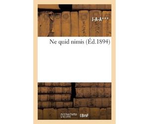 J-A-A Ne Quid Nimis (Tascabile) Philosophie