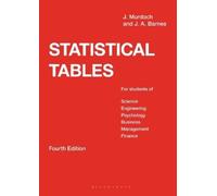 J.A. Barnes John Murdoch Statistical Tables (Tascabile)