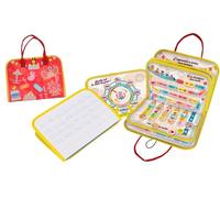 J.A.D.E - Pochette di Attività a Tema Luna Park - Montessori - 141524 - Gioco Educativo in Francese - Rosso - Tessuto - Da Viaggio - Sensoriale - Gioco per Bambini - Design Francese - Dai 3 Anni in Su