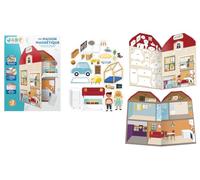 J.A.D.E - Set di 12 Libri Magnetici - Tema Casa - Gioco Educativo - 030646PA - Viaggio - Gioco per Bambini - Adesivi Riutilizzabili - Senza Schermo - Regalo - Design Francese - Dai 3 Anni in Su