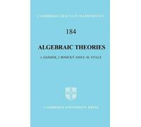 J. Adámek J. Rosický E. M. Vitale Algebraic Theories (Copertina rigida)