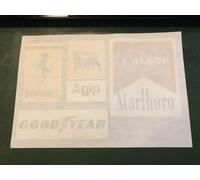 J. ALESI FERRARI AGIP GOOD YEAR Formula 1 patch stencil maglietta vintage toppa