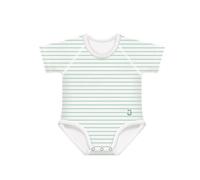 J Bimbi 4Season - Bambù Body Neonato 0-36 Mesi Righe Verde Acqua