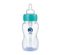 J Bimbi Biberon Neonato Anti Otite e Anti Colica - 260 ml 0+ - Classico Turchese