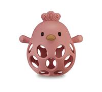 J Bimbi Bite & Play - Chicken Massaggiagengive in Silicone Fragola 6m+, 1 pezzo