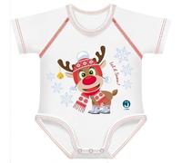 J Bimbi Body 0-36 mesi a taglia unica in cotone biologico in caldo cotone Warm - Renna