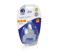 J Bimbi J BIMBI B FREE CLASSIC/GLASS/ME 2 TETTARELLE IN SILICONE FLUSSO 2