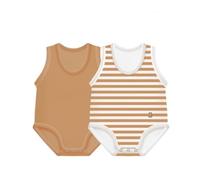J BIMBI Pack 2 Pezzi Body Neonato Estivo 0-36 Mesi (Caramello)