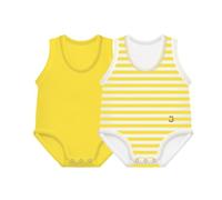 J BIMBI Pack 2 Pezzi Body Neonato Estivo 0-36 Mesi (Giallo)