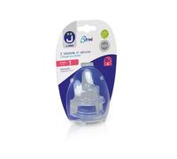 J Bimbi Tettarella in Silicone Livello 1 Flusso lento 0m+, 2 tettarelle