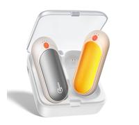 J-BRAUV Scaldamani Elettrico Ricaricabile 2 Pezzi, Scalda Mani Ricaricabili con Custodia di Ricarica 10000mAh, 3 Livelli Doppio Lato Scaldamani USB C fino a 24H di Riscaldamento, Uomini e Donne