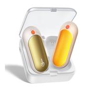 J-BRAUV Scaldamani Elettrico Ricaricabile 2 Pezzi, Scalda Mani Ricaricabili con Custodia di Ricarica 10000mAh, 3 Livelli Doppio Lato Scaldamani USB C fino a 24H di Riscaldamento, Uomini e Donne