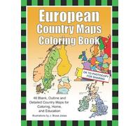 J Bruce Jones European Country Maps Coloring Book (Tascabile) World of Maps