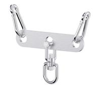 J Bryant Adattatore per cavo doppio a singolo con perno girevole, 6 mm, in acciaio inox, attacco da palestra con 3 moschettoni, connettore antiruggine per sistemi di pulegge e maniglie fitness