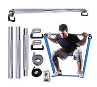 J Bryant Barra di resistenza fitness per esercizi di allenamento completo del corpo attrezzatura da palestra a casa grande gancio 96 cm barra in metallo