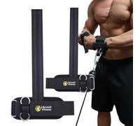 J Bryant Cinghie antiscivolo per sollevamento pesi con doppio anello a D, polsini di supporto per il polso per stacchi, allenamento della forza ed esercizi con i cavi