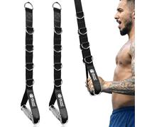 J Bryant Maniglie da palestra con anello a D metalliche, ultra resistenti, in lega di alluminio, per allenamenti pesanti, ideali per sistemi pulldown LAT Pulley, colore nero