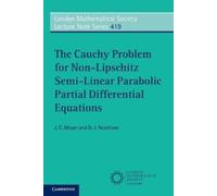 J. C. Meyer D. The Cauchy Problem for Non-Lipschitz Semi-Linear Par (Tascabile)