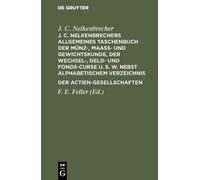 J C Nelkenbrech J. C. Nelkenbrechers Allgemeines Taschenbuch (Copertina rigida)