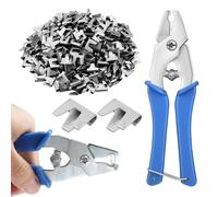 J Clips With Pliers - Practical Wire Cage Clip Tool Set, Strong Metal Fasteners For Pet Gabbie, Bird Aviaries, Rabbit Hutch, Poultry Enclosures | Secure Assembly Kit for Cage Building and Repairs