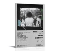 J. Cole - 4 Your Eyez Only, poster alla moda con copertina di album musicali, stampa artistica da parete su tela, 20 x 30 cm, cornice stile 1