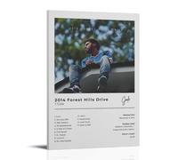J Cole - Poster con stampa artistica su tela, motivo: Forest Hills Drive, alla moda, motivo: album musicale, decorazione da parete, 60 x 90 cm, stile cornice