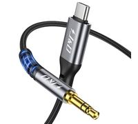 J&D Adattatore USB-C a 3,5 mm, Cavo Aux Tipo C a Aux per Cuffie, Cavo Aux per Auto in Nylon Intrecciato, Compatibile con iPhone 15/16 Serie, Galaxy S23/S24 Serie, 2 m