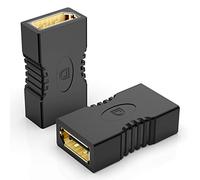 J&D Adattatori per Accoppiatore DisplayPort, 2 Pacchi Placcato Oro 4K DP da Femmina a DP Femmina Accoppiatore DisplayPort Extender, Supporta Ethernet 3D 4K