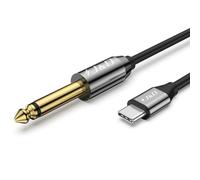 J&D Cavo Audio USB-C a 6,35mm 1/4 pollice TS, Cavo Adattatore Interconnettore Mono Maschio Aux con Placcatura Oro, Compatibile con iPhone Serie 16/17, 1 m