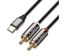 J&D Cavo Audio USB C a RCA, Convertitore Audio Stereo Maschio USB Tipo-C a 2 RCA Maschio Cavo Doppio Y per Tablet Laptop, Compatibile con Pixel 10/9/8, Compatibile con iPhone 16/17 Series, 1 m