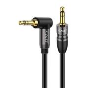 J&D Cavo Aux Macchina, Prolunga da 3,5 mm Doppio Maschio Audio Stereo da Jack Aux a Cavo jack ad Angolo Retto di 90 Gradi per Telefono Tablet Lettore MP3 e Tutti gli Altri Dispositivi, 3 Meter