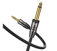 J&D Cavo da 6,35 mm TS a 3,5 mm TRS, 1/4 Pollici TS Mono a 1/8 Pollici TRS Aux Interconnessione Stereo Audio Adattatore Cordone, per Collegare Amplificatore, home theater, basso, laptop, 3 Meter