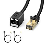 J&D Cavo di Prolunga Ethernet 2 Pezzi, Adattatore Estensione Cat 6 Supporta Standard Cat6/5e/5, Cavo RJ35 Schermato Maschio a Femmina, 4,5 M