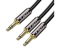 J&D - Cavo di volo per aereo per cuffie, 3,5 mm TRS maschio a doppio 3,5 mm 1/8" TS maschio placcato oro rame Shell Heavy Duty, 1,8 metri