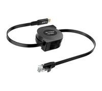 J&D Cavo USB C a Ethernet Retrattile, Tipo C a RJ45 Gigabit CAT6 Cavo Rete LAN Compatibile con iPad Pro, MacBook Pro/Air, Compatibile con iPhone 15/16/17 Serie, Galaxy S25, Laptop Windows, 1.8 m